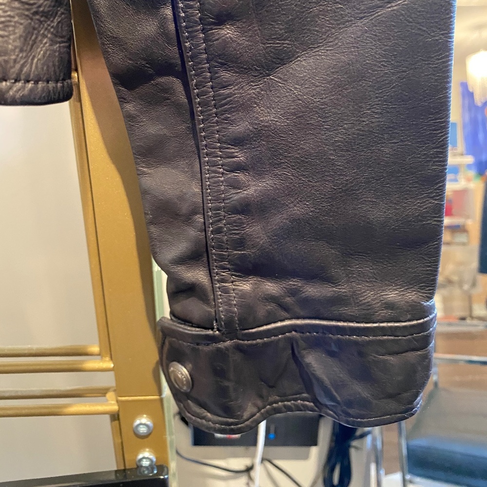 Polo Ralph Lauren Black Leather Jacket - Picture 7 of 9